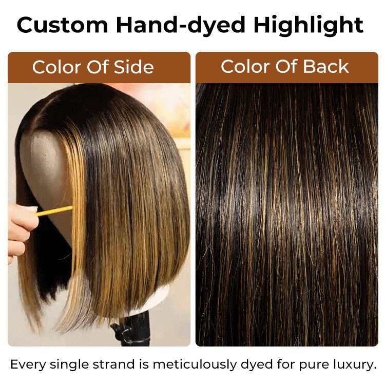 Chic Luxe Hair Blunt Cut Short Bob Ready To Go Glueless Lace Front Wig | 100% Human Hair