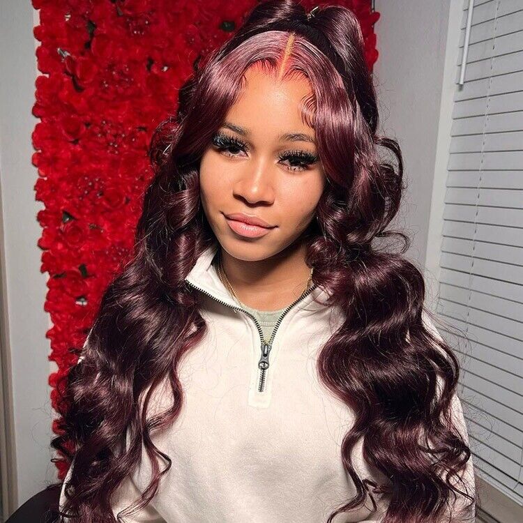 Chic Luxe Hair Glueless Pre-Styled Half Ponytail Wear Go Wavy Wig | 99j | 100% Human Hair