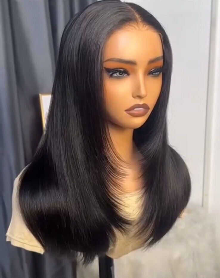 Chic Luxe Hair Blunt Cut Bone Straight Ready To Go Glueless Lace Front Wig | 100% Human Hair | 250%