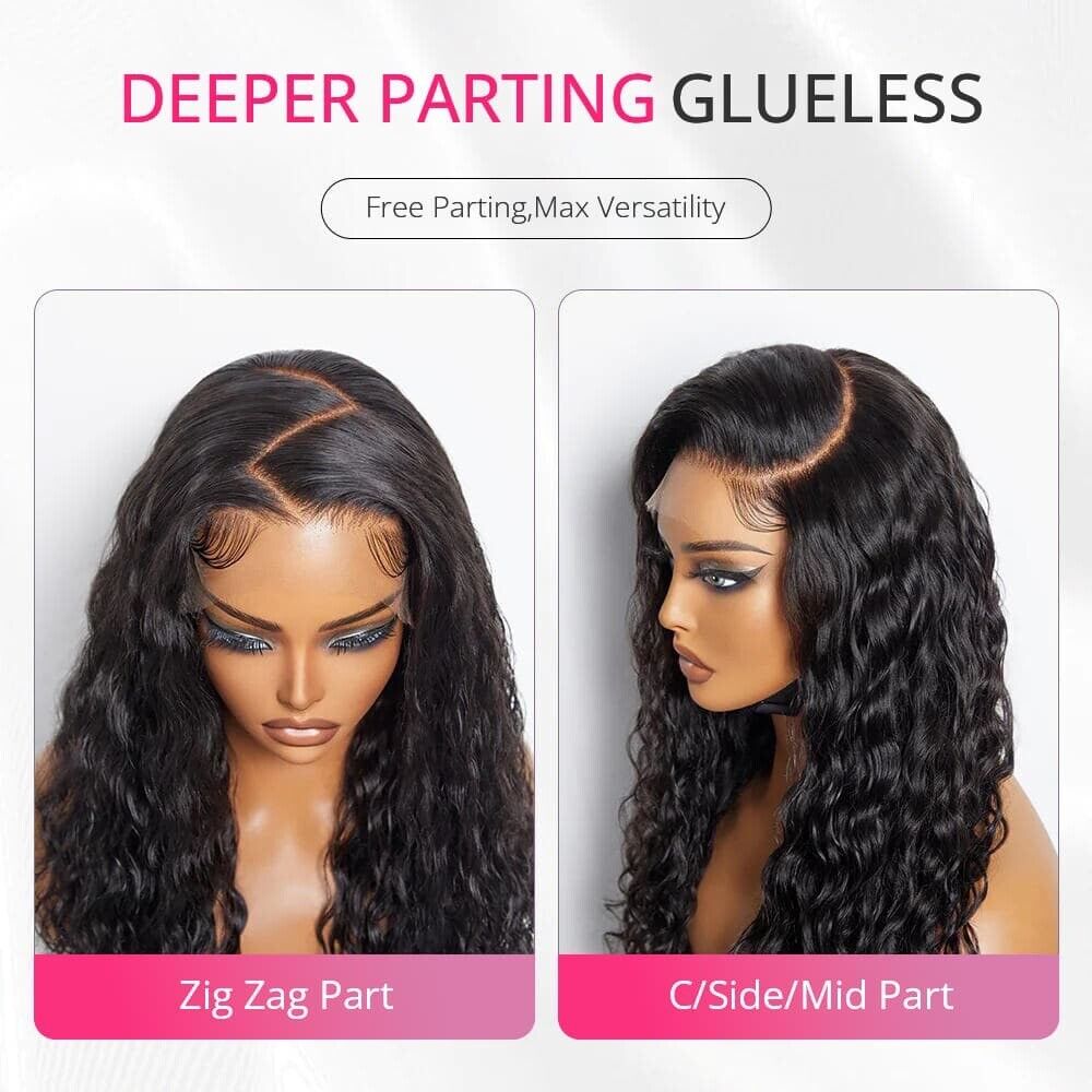 Human Hair Wigs Wig Glueless Wear And Go Women Lace Front Curly Long