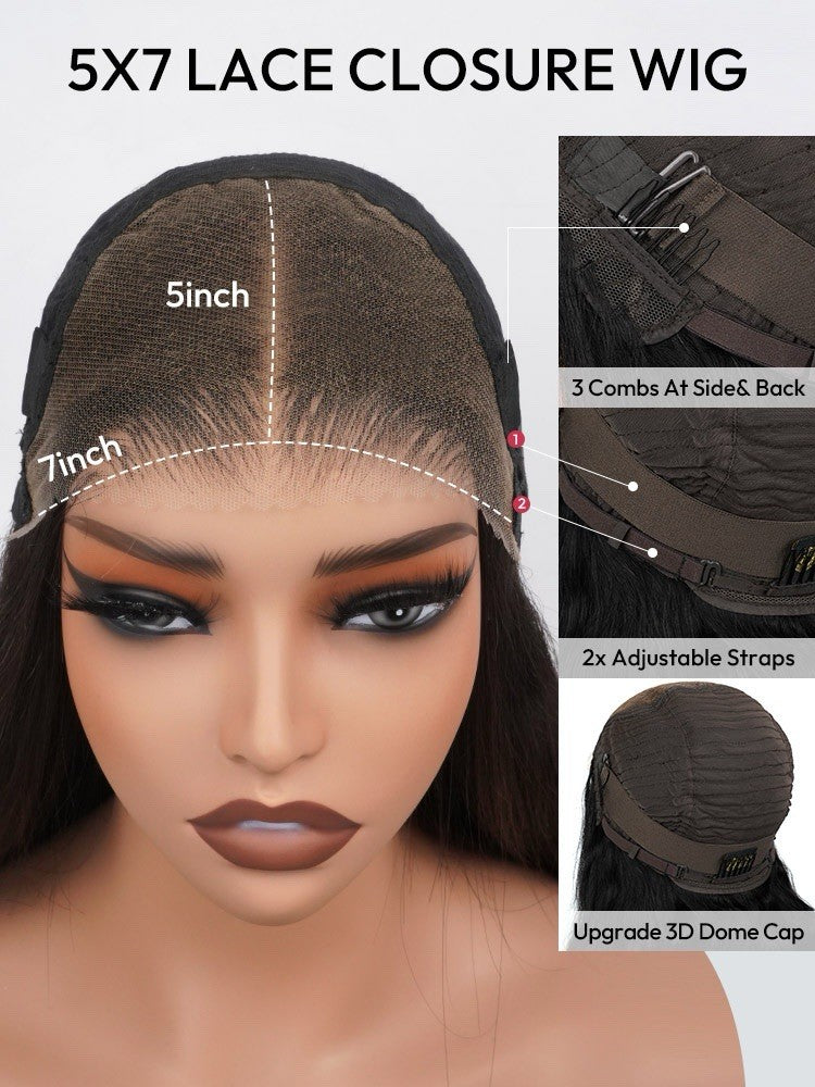 Chic Luxe Hair Glueless Ocean Wave 13x4 Lace Frontal Wig | Pre-Plucked & Bleached | 100% Human Hair | 250%