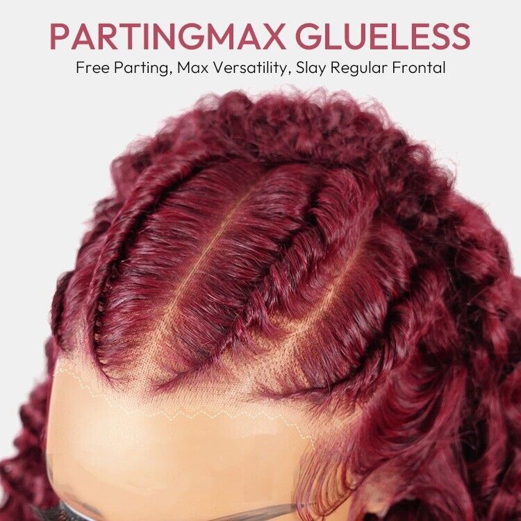 Chic Luxe Hair 99J Burgundy Wig | Lace Front | Glueless | 100% Human Hair