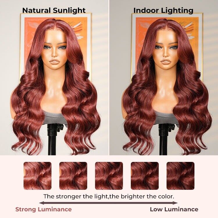 ChicLuxe Hair Vietnamese Angora Red Wavy Wig | 13x6 Frontal | Layered Cuts | 250%