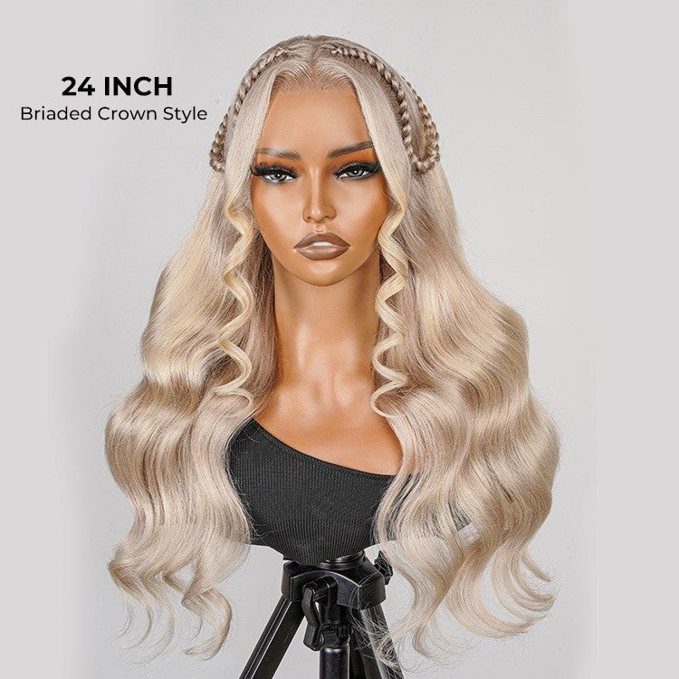 Chic Luxe Hair P18/613 Blonde Highlight Fishtail Braid Princess Haircut 13*4 Frontal Wig | 100% Human Hair