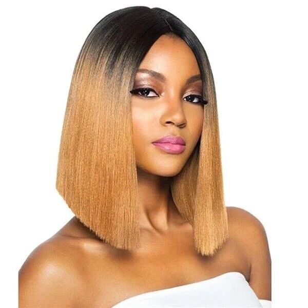 Chic Luxe Hair Glueless Lace Front Straight Short Bob Wig | Coloured | 100% Human Hair