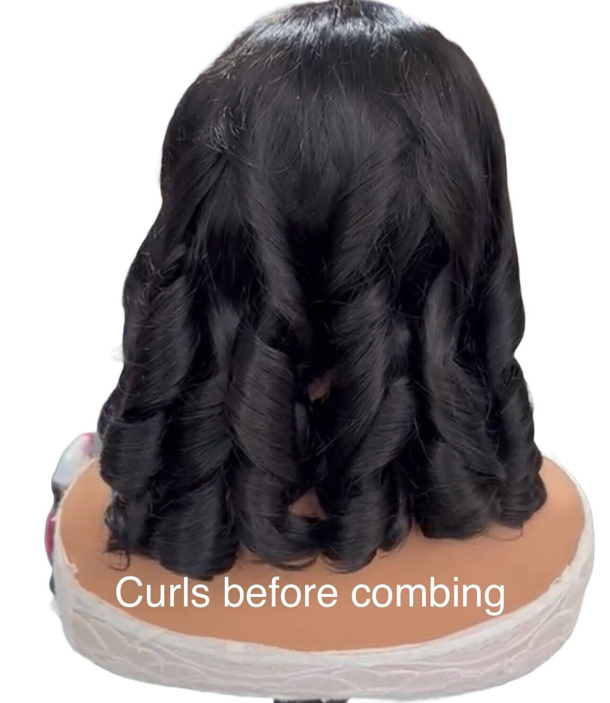 Vietnamese Human Hair Wigs Glueless Bouncy Lace Front Loose Wave Short Wig Women