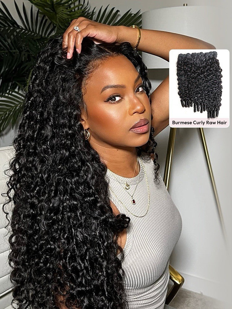 Chic Luxe Hair Glueless Burmese Curly Wave Pre-Plucked& Bleached Ready To Wear Wig | 100% Human Hair | 250% Density