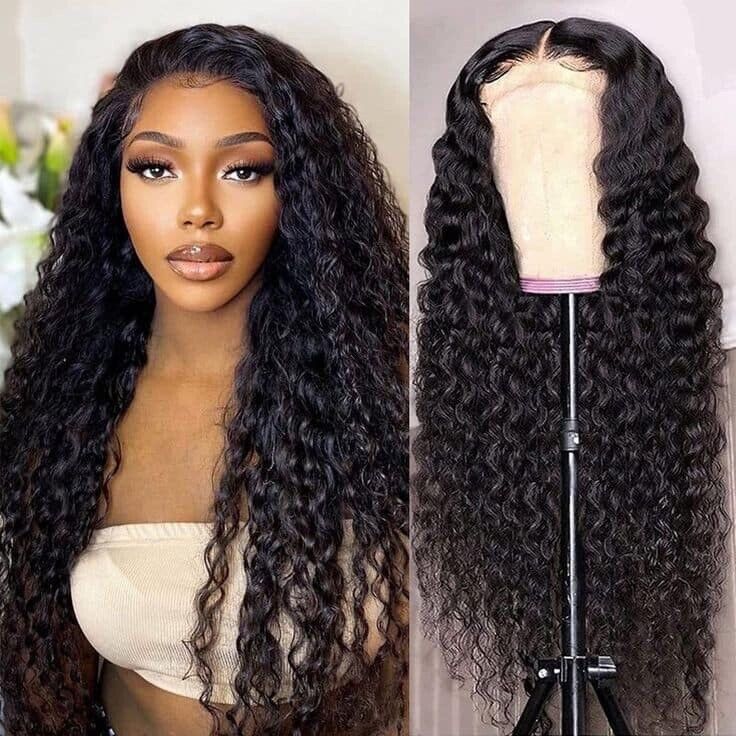 Human Hair Wigs Wig Glueless Wear And Go Women Lace Front Curly Long