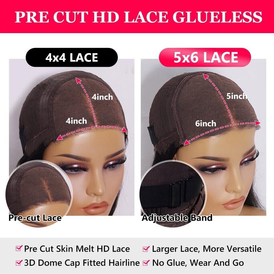 Human Hair Wigs Wig Glueless Wear And Go Women Lace Front Curly Long