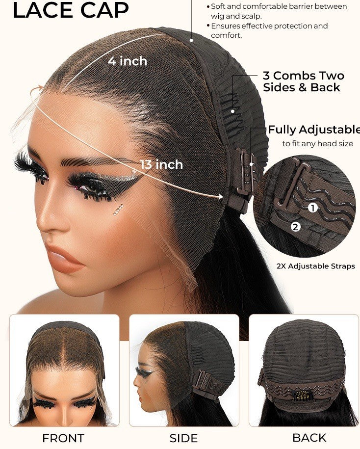 Chic Luxe Hair Box Braids With Flat Twists 13×6 Water Wave Wig | 100% Human Hair | 250% Density