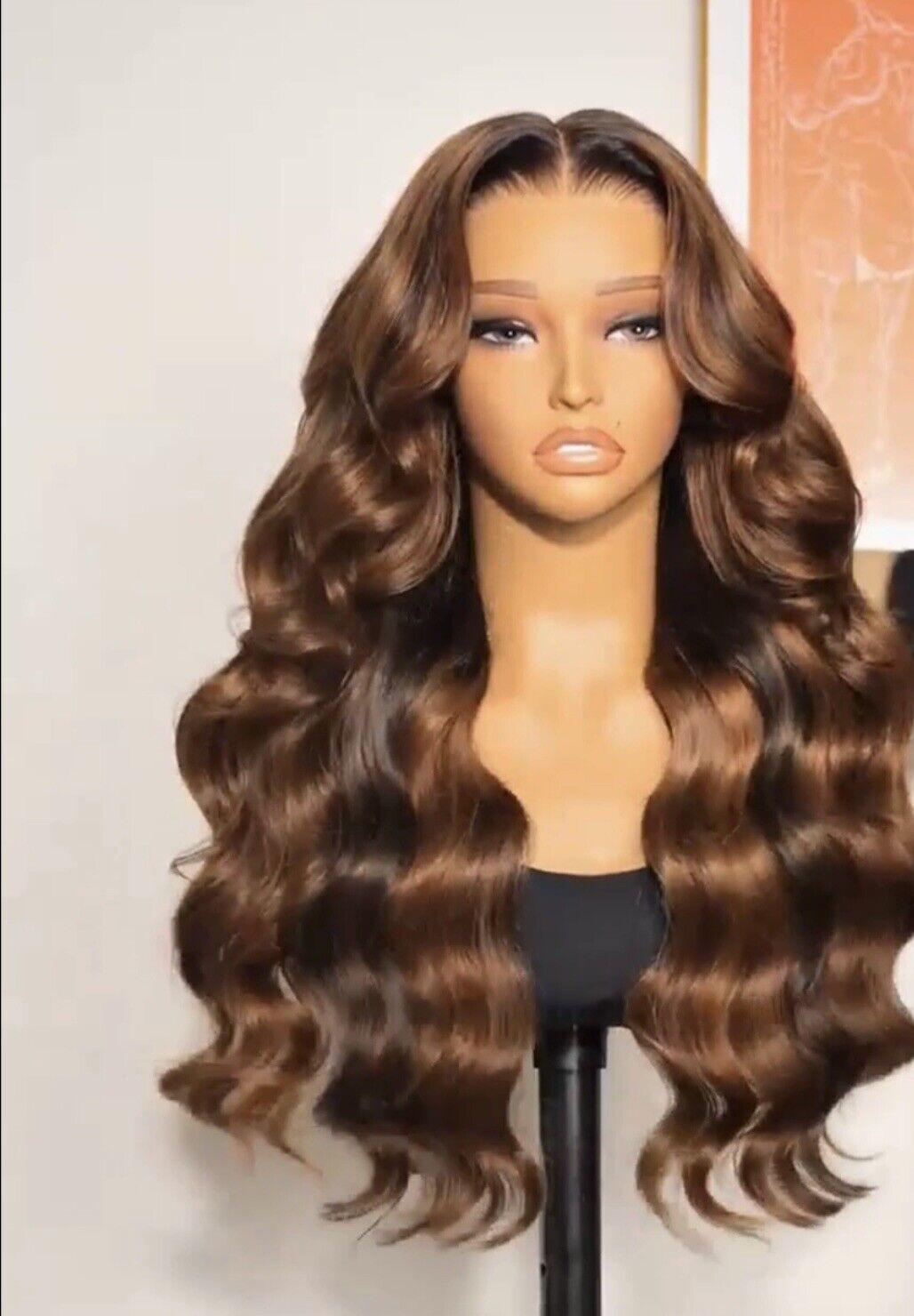 Chic Luxe Hair Caramel Balayage Wig | Wavy | 100% Vietnamese Hair | 13x4 Lace