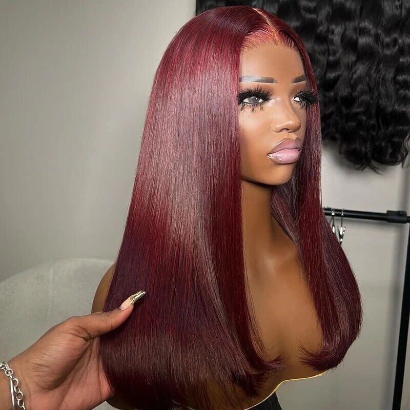 Human Hair Wigs Glueless Pre Cut Lace Front Straight Wear And Go Wig Women