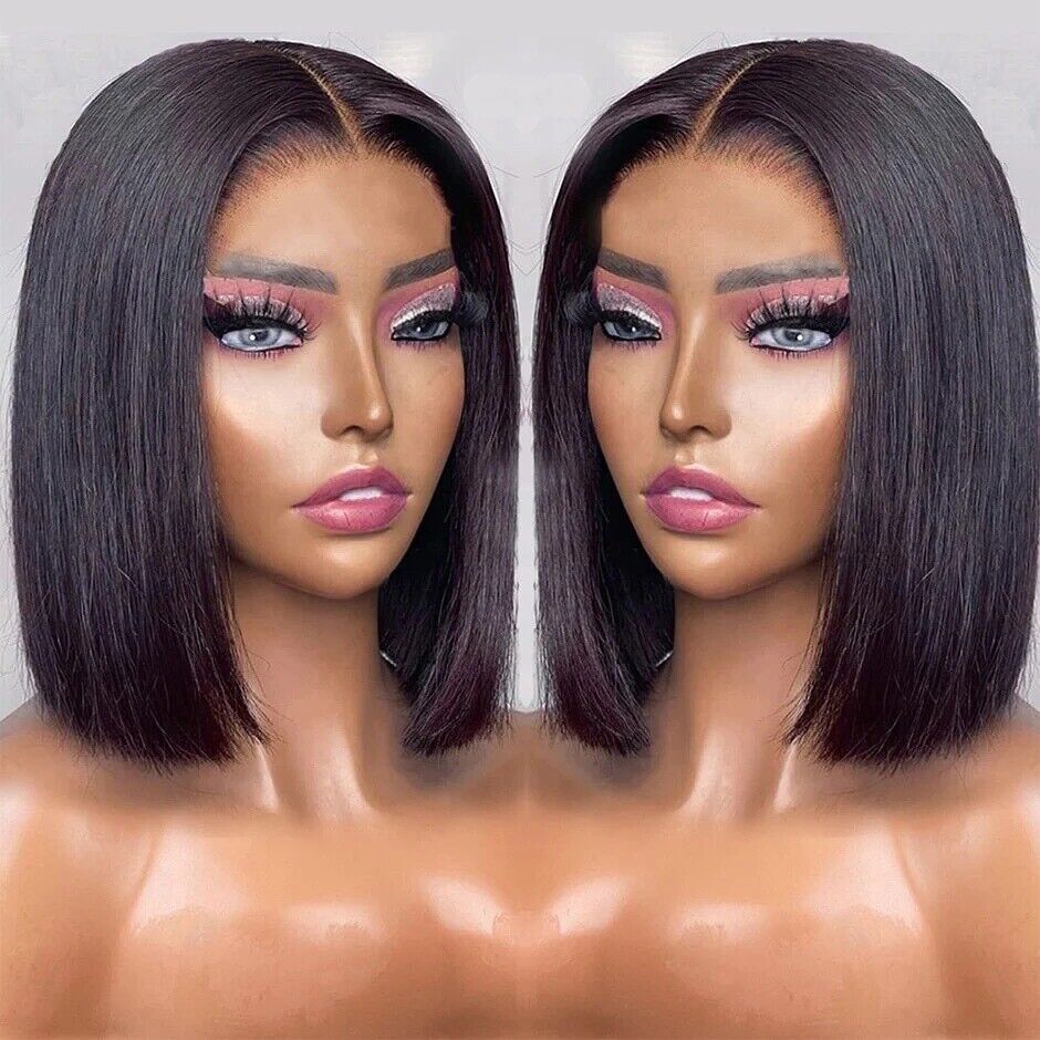 Chic Luxe Hair Glueless Lace Front Straight Short Bob Wig | Natural | 100% Human Hair