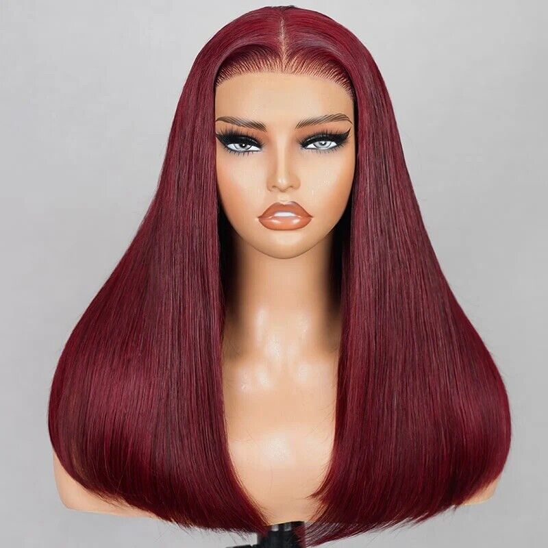 Human Hair Wigs Glueless Pre Cut Lace Front Straight Wear And Go Wig Women