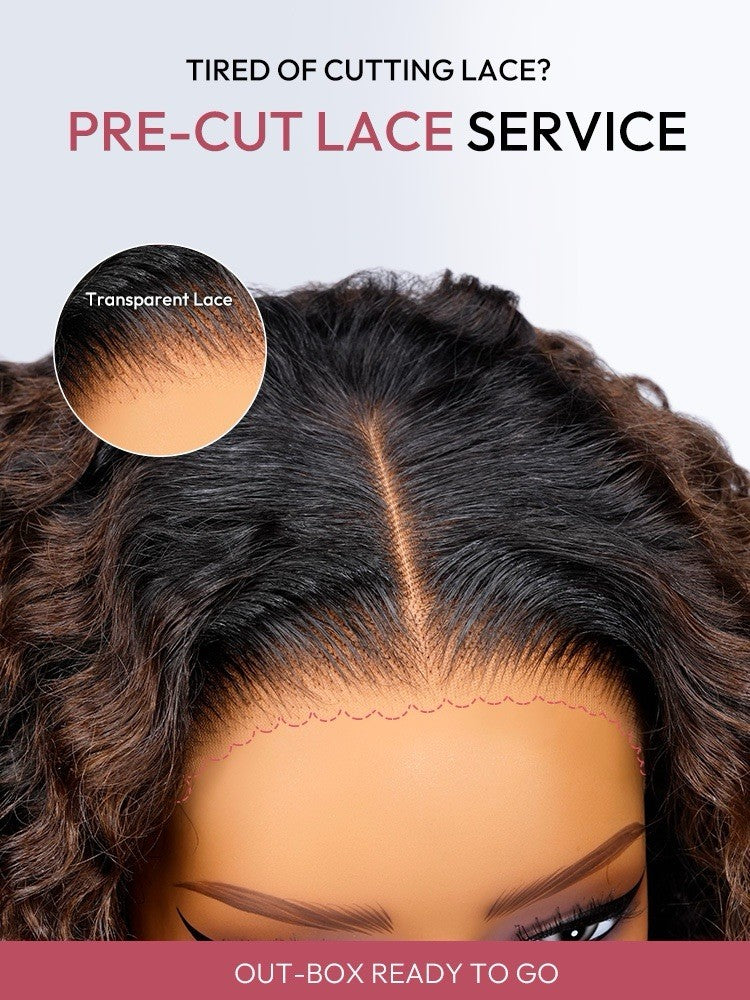 Chic Luxe Hair Ombre Brown And Honey Brown Jerry Curly Ready To Go Wig | 100% Human Hair | 250% Density