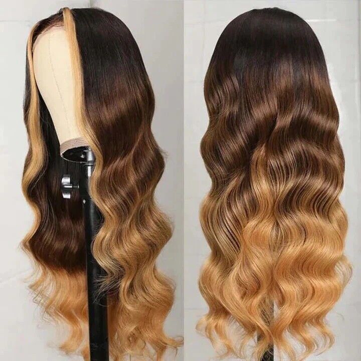 Chic Luxe Hair Glueless Lace Front Wavy Long Wig | Highlights Blonde | 100% Human Hair