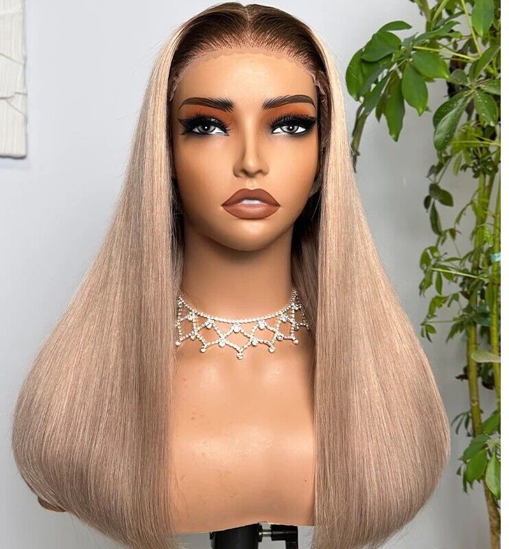 Chic Luxe Hair Glueless Lace Front Straight Wear And Go Ombre Blonde Wig | 100% Human Hair