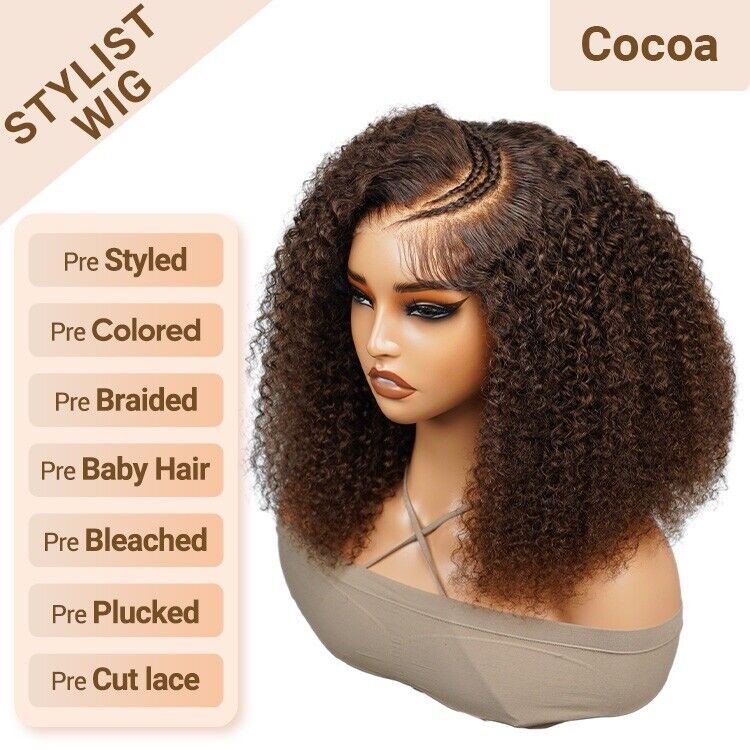 Chic Luxe Hair Pre-Styled Braided Curly Wig | Lace Front | Glueless | 100% Human Hair