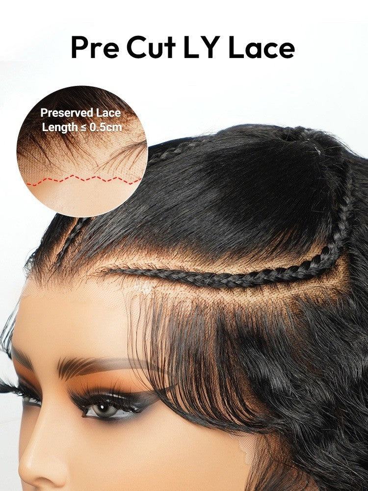 Chic Luxe Hair Pre-Styled Ready To Go Bleached Pre-Cut Lace Pre-Braided Curly Wig | 100% Human Hair | 250% Density