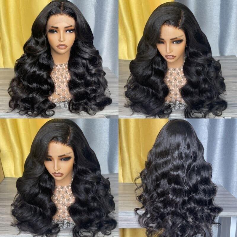 Chic Luxe Hair Full Lace Front Wavy Long Wig | Crystal/Invisible Lace | 100% Human Hair