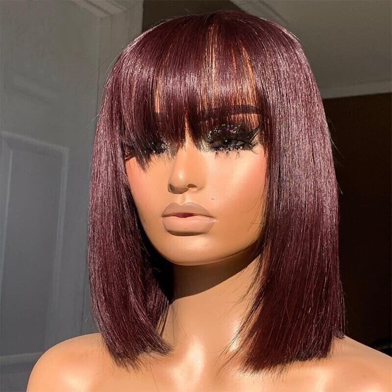 Chic Luxe Hair Glueless Wear & Go Non Lace Short Bob With Bang | 100% Human Hair