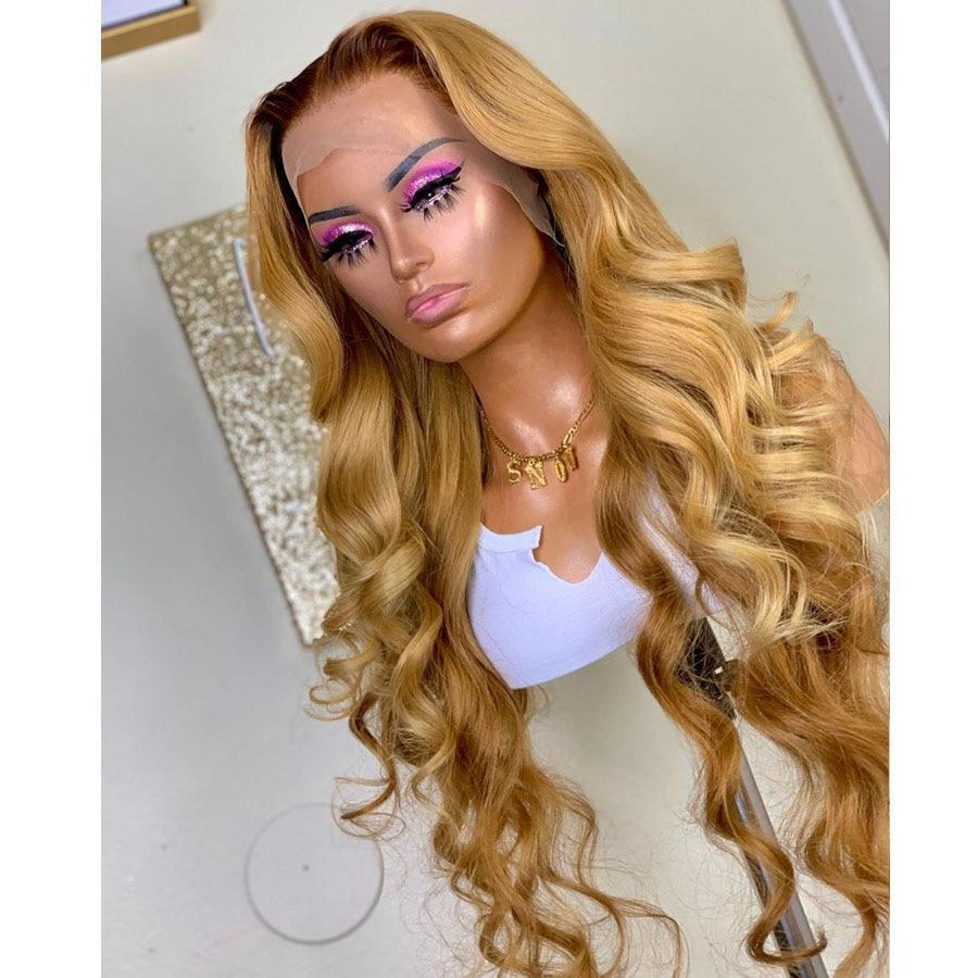 Chic Luxe Hair Full Lace Front Glueless Wavy Long Honey Blonde Wig | 100% Human Hair