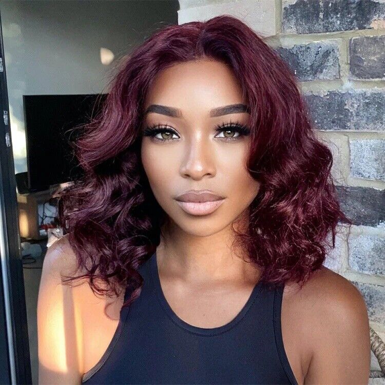 Chic Luxe Hair Full Wig Wavy Invisible Lace Front Short Natural | 100% Human Hair