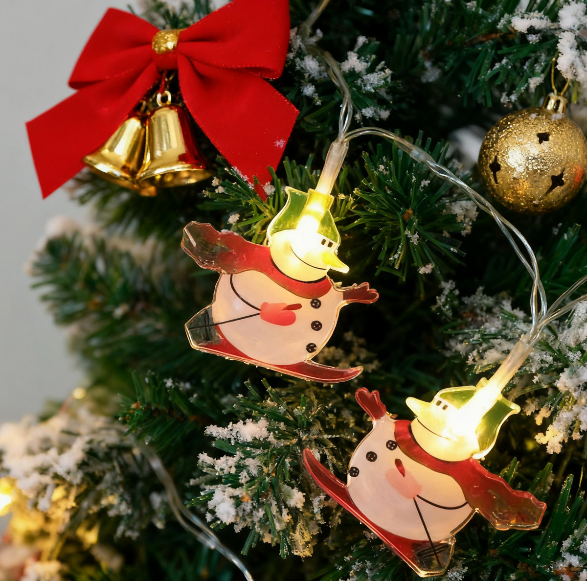 Colorful Ski Snowman Christmas Light LED String