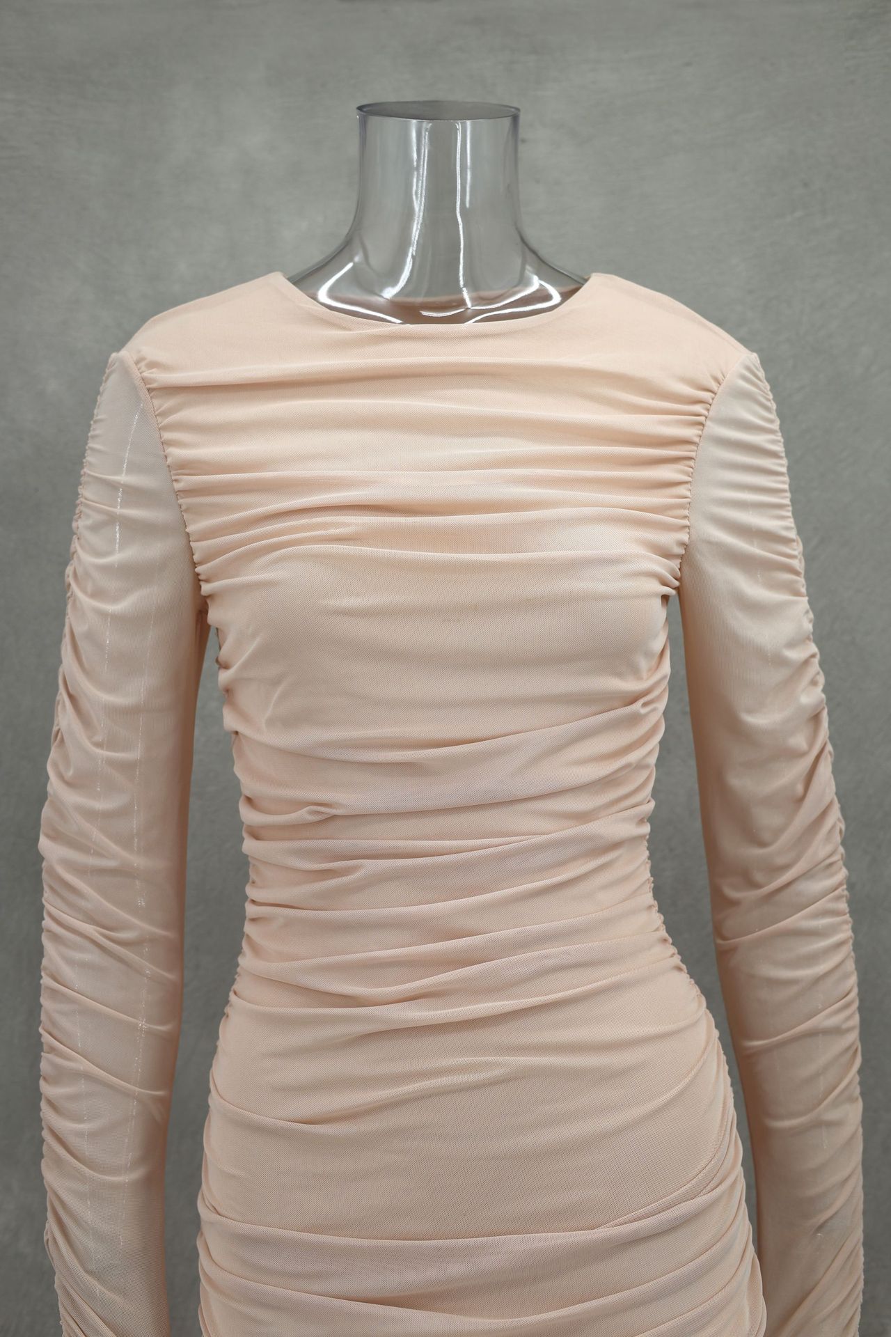 Women's Dress Round Neck Long Sleeve Slim Fit