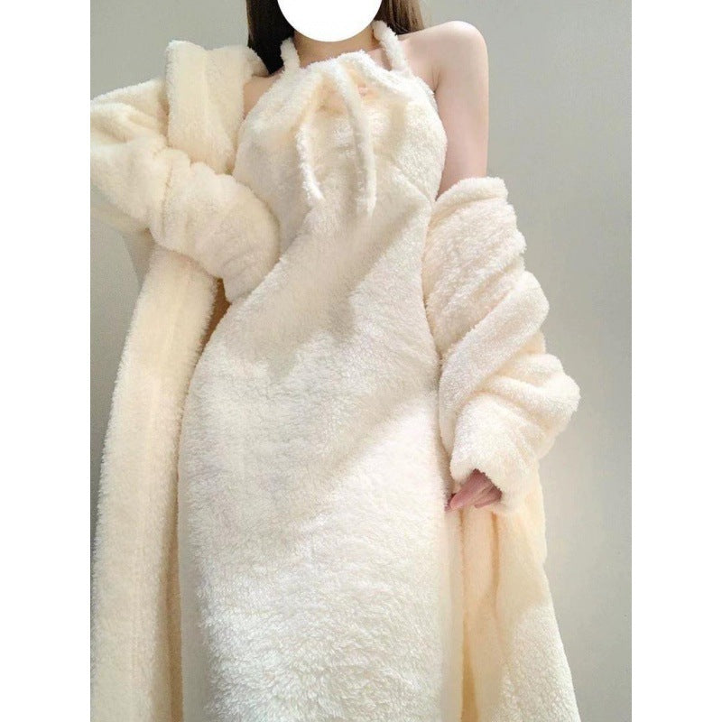 Flannel Girly Style Home Nightdress