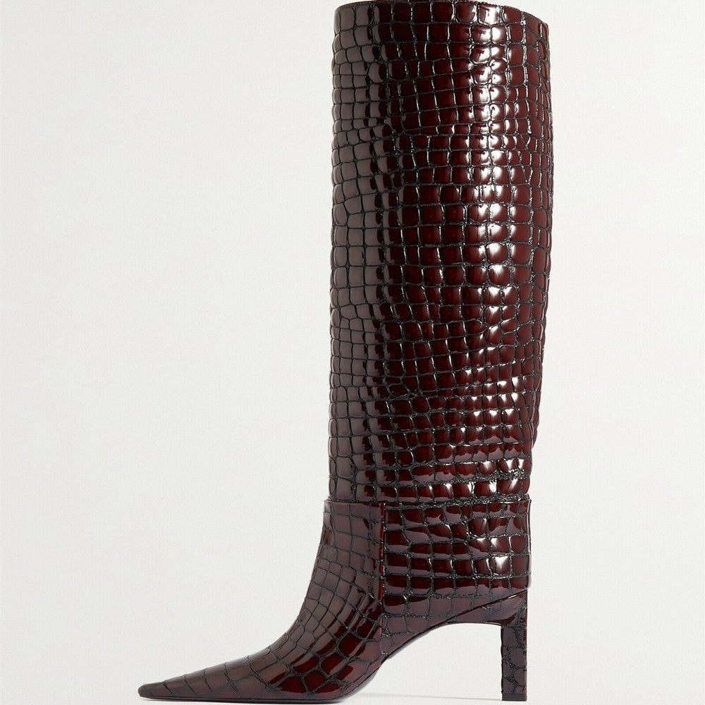Autumn And Winter New Square Head Super High Heel Women's Shoes