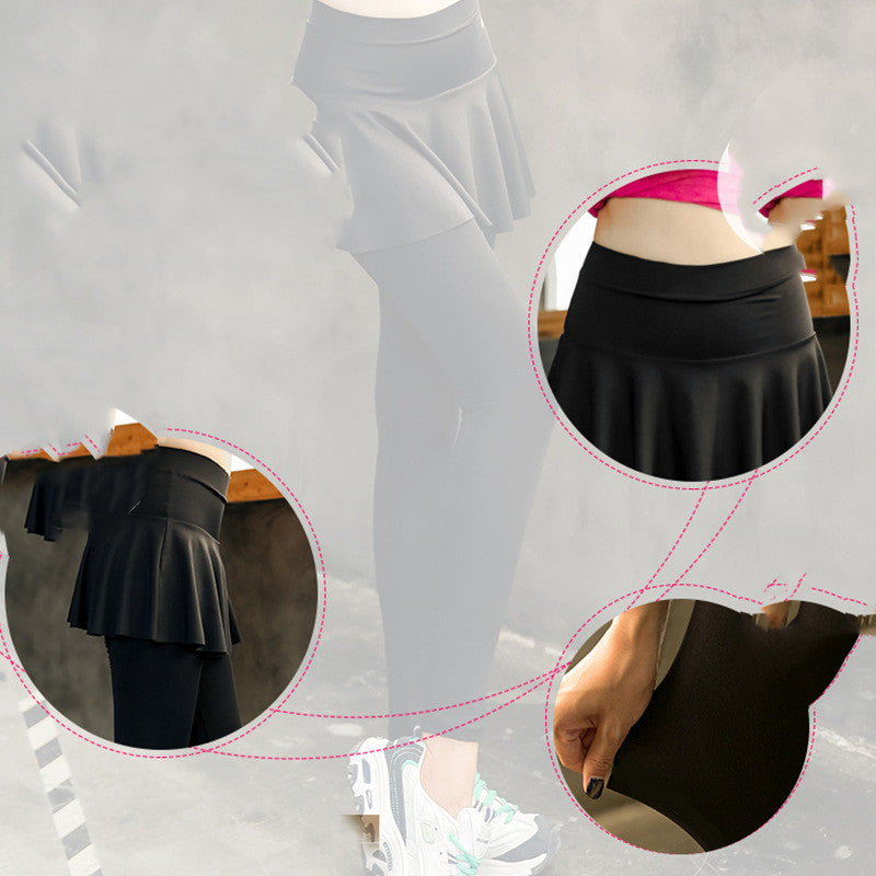 Pantalones casuales falsos de dos piezas de talla grande para deportes