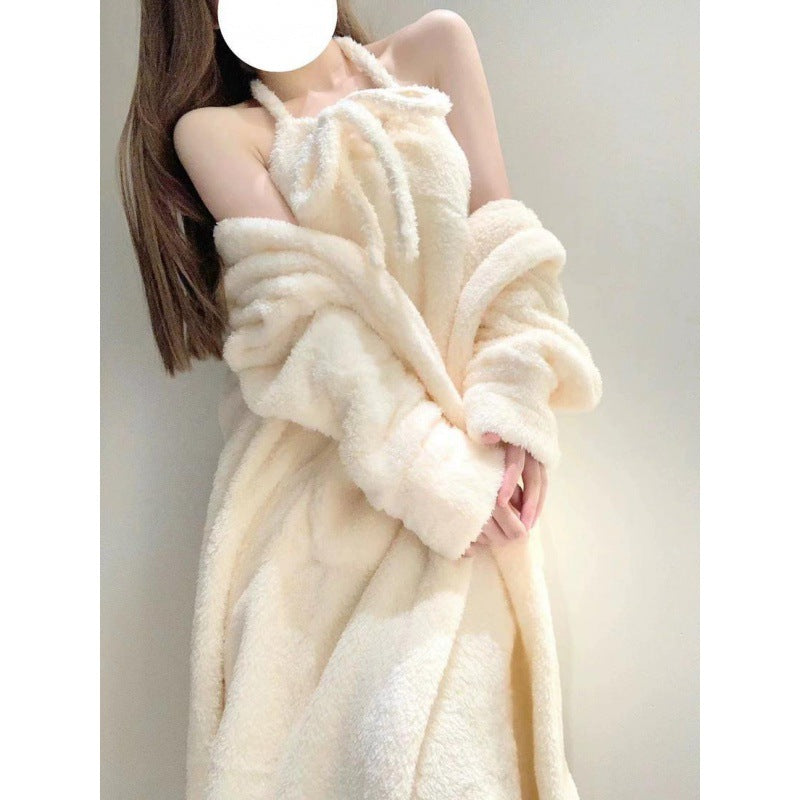 Flannel Girly Style Home Nightdress