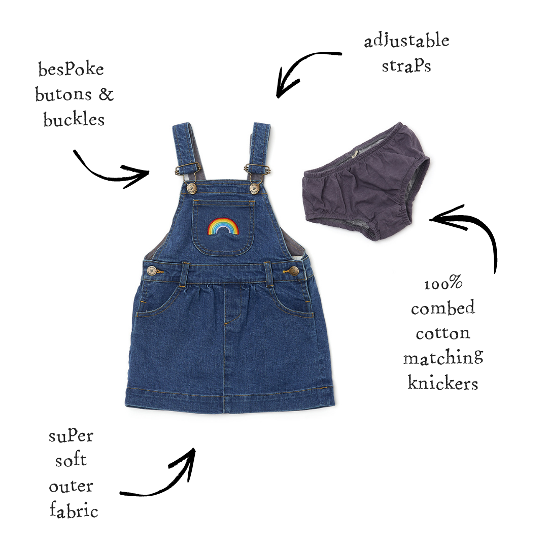 Stonewash RAINBOW Denim Dress