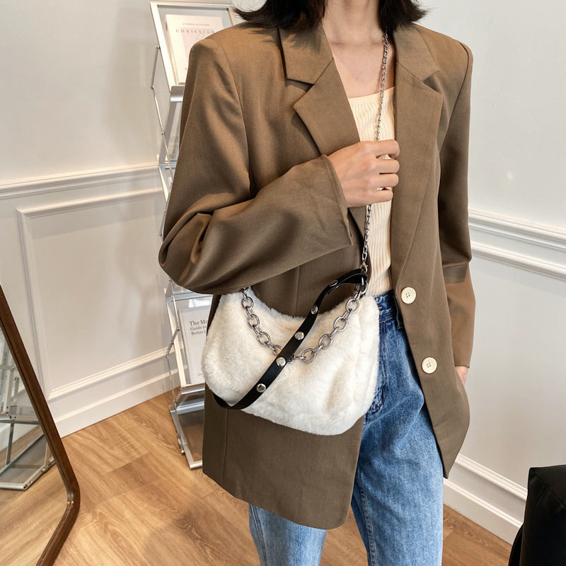 Small Women's Single Shoulder Crossbody Portable Hair Bag