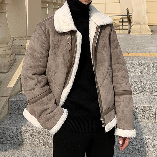 Neu Baumwollmantel Koreanische Samt Baumwolle Motorradmantel