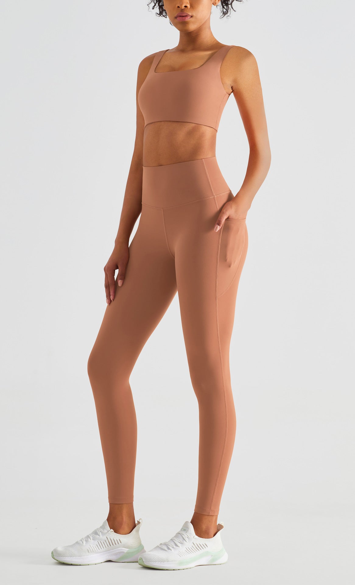 Pantalones de yoga de cintura alta para mujeres con realce de glúteos desnudos, mallas ajustadas para correr y hacer ejercicio