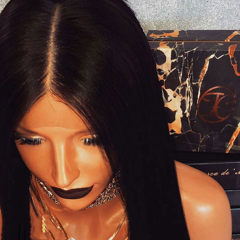 Front Lace Wigs Women High Quality Large Straight Human Hair