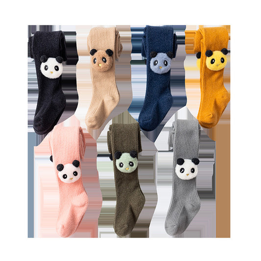 Infant Bottoming Combed Cotton Panda Children Pantyhose