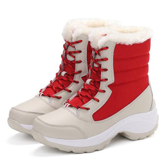 Nuevos zapatos de mujer de caña alta con forro polar