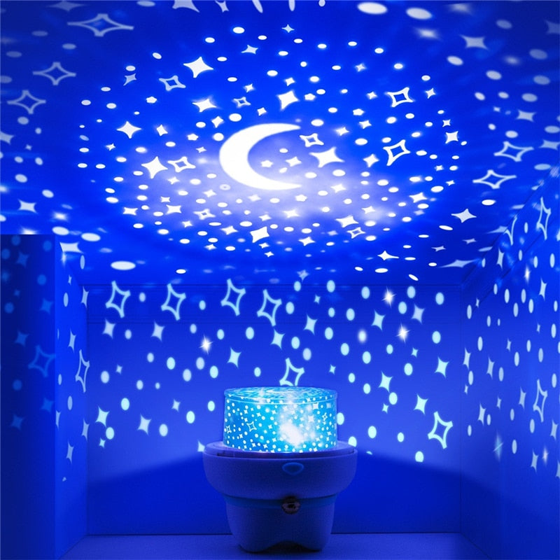 Starry Sky Projector LED Night Light Remote Control Rotating Bedroom Night Lamp Novelty Light for Children Baby Sleeping Lamp