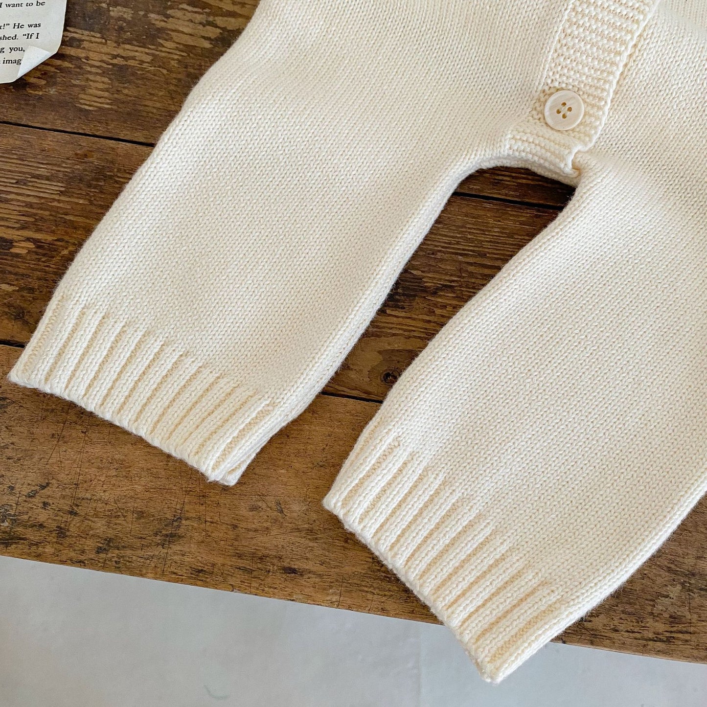Baby Knitted Wool Ball Spring Newborn Solid Color Jumpsuit