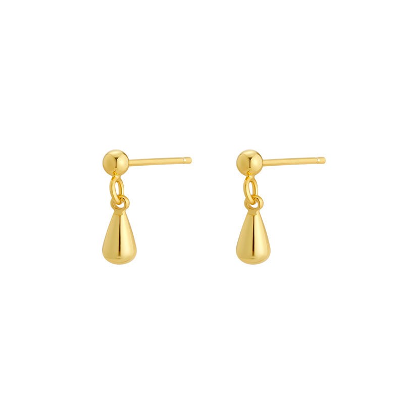 Niche Design Water Drop Ear Studs Women's Simple
