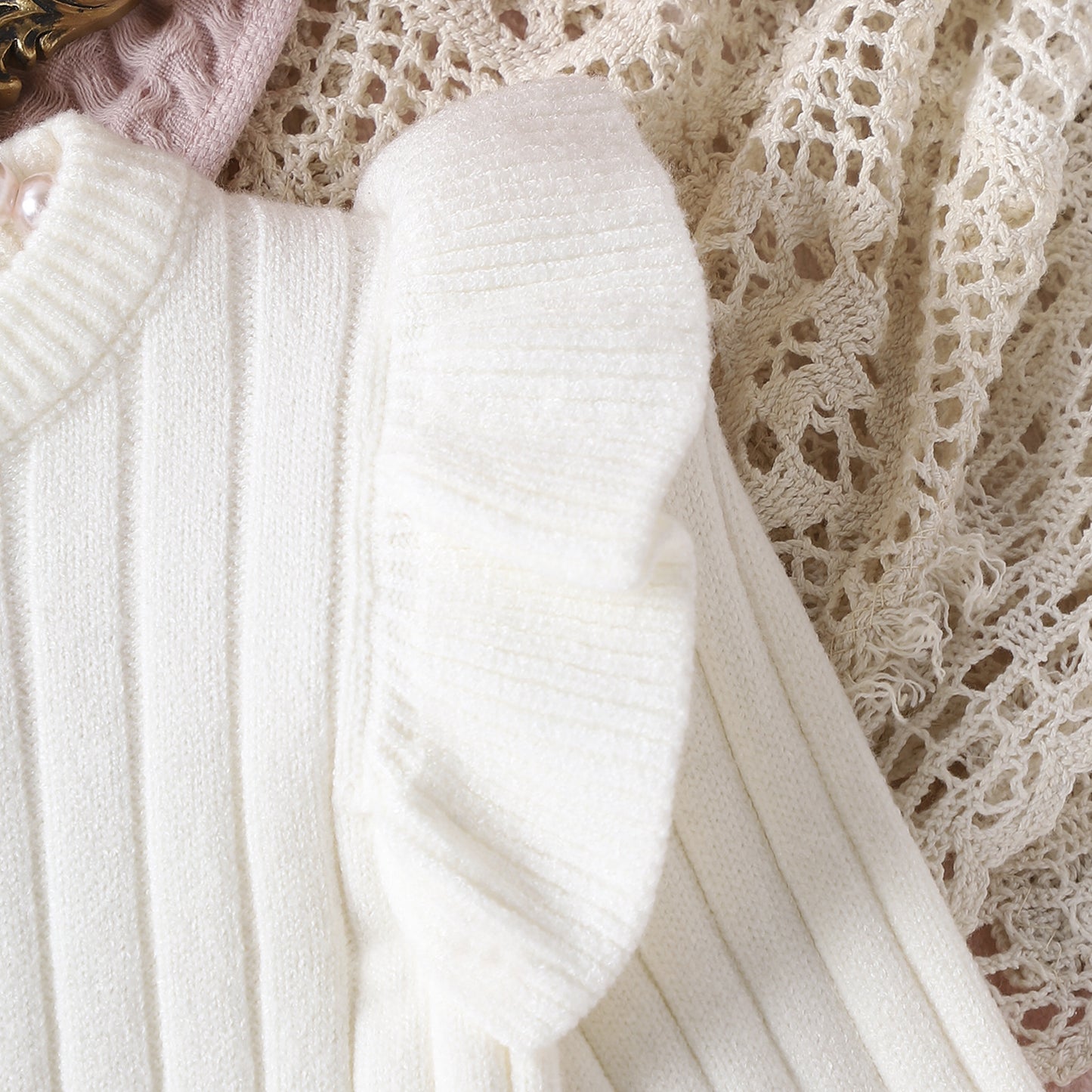 Autumn And Winter Baby Girl Knitted Sweater Fashion Jumpsuit Romper