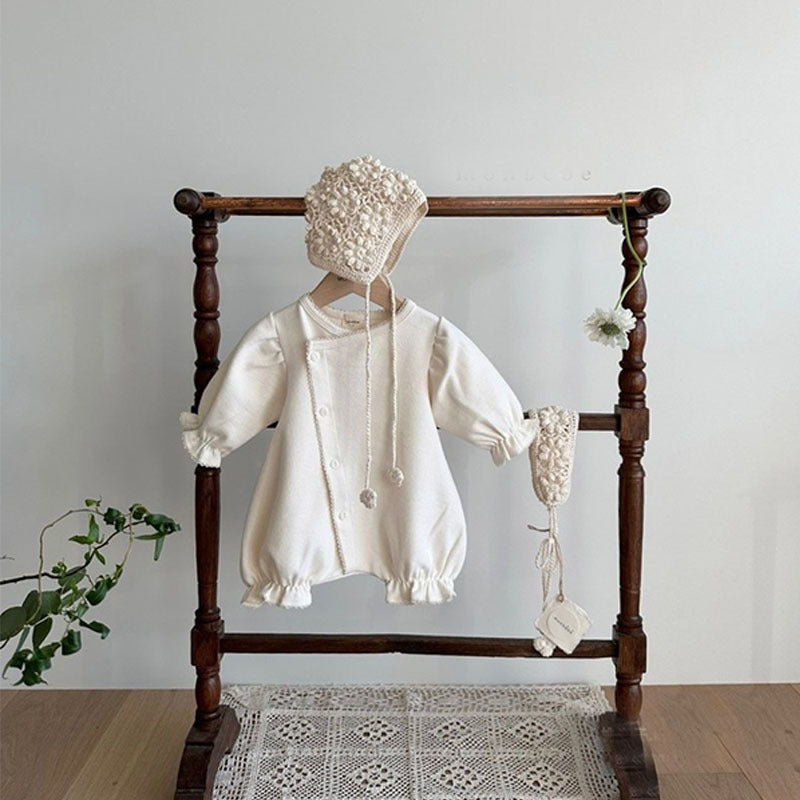 Spring And Summer Infant Toddler Clothes Solid Color Jumpsuit
