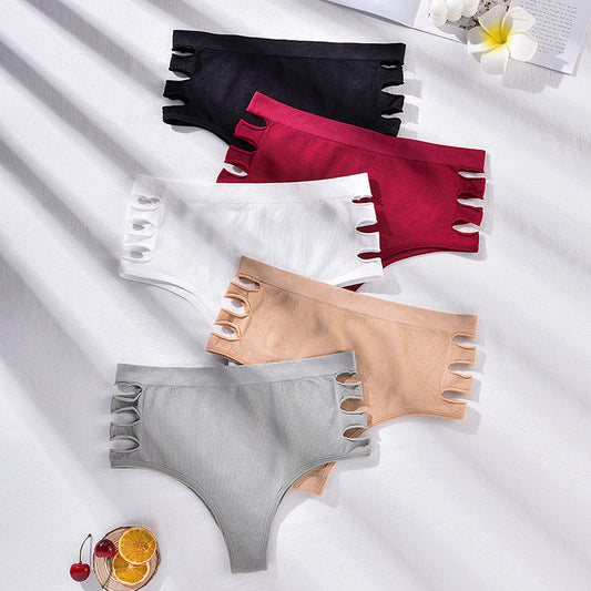 Seamless High Waist Shaping Tied Hollow Women's Underwear