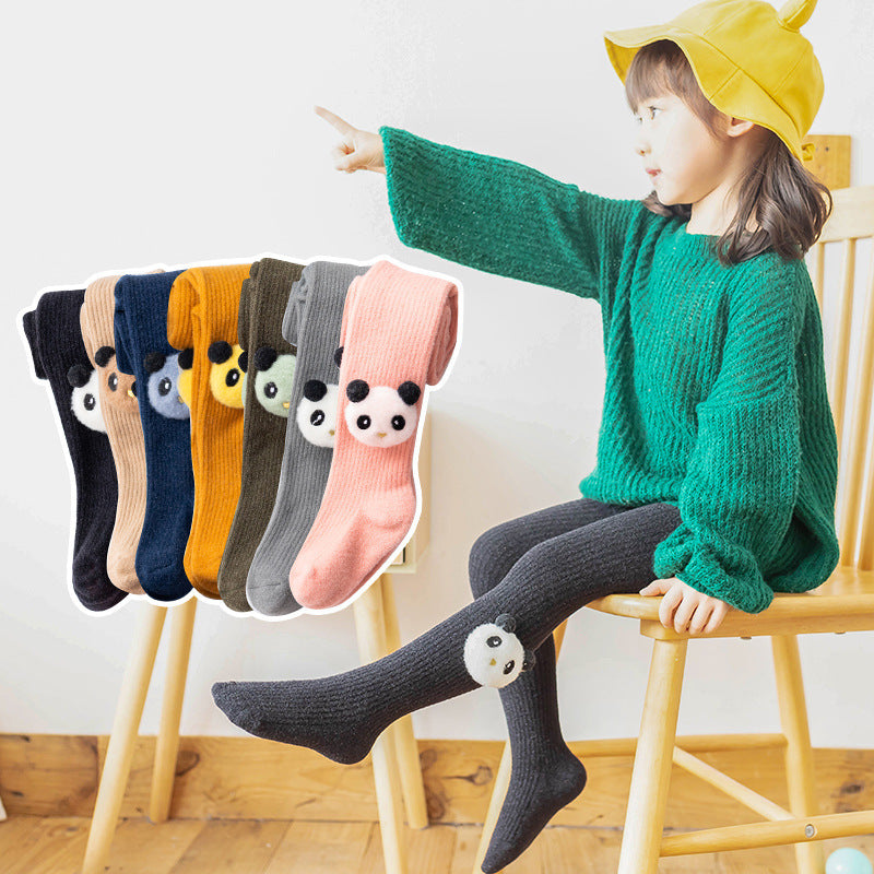Infant Bottoming Combed Cotton Panda Children Pantyhose