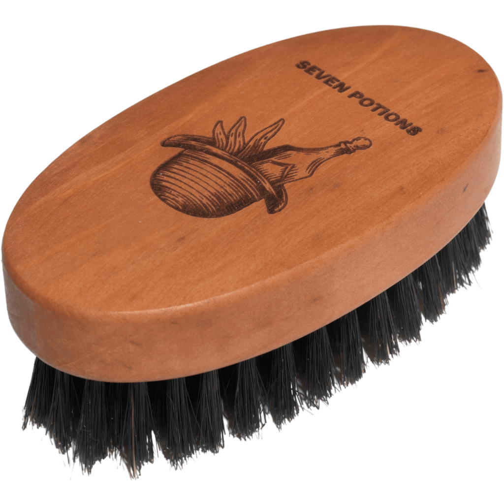 Beard Brush - Oval Shaped Pear Wood With Natural Bristles