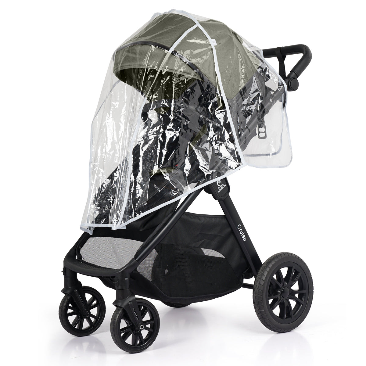 For Your Little One Cruise 3 In 1 Travel System With i-Size Car Seat - Pebble Sage (Free Cupholder And Seat Liner Included!)