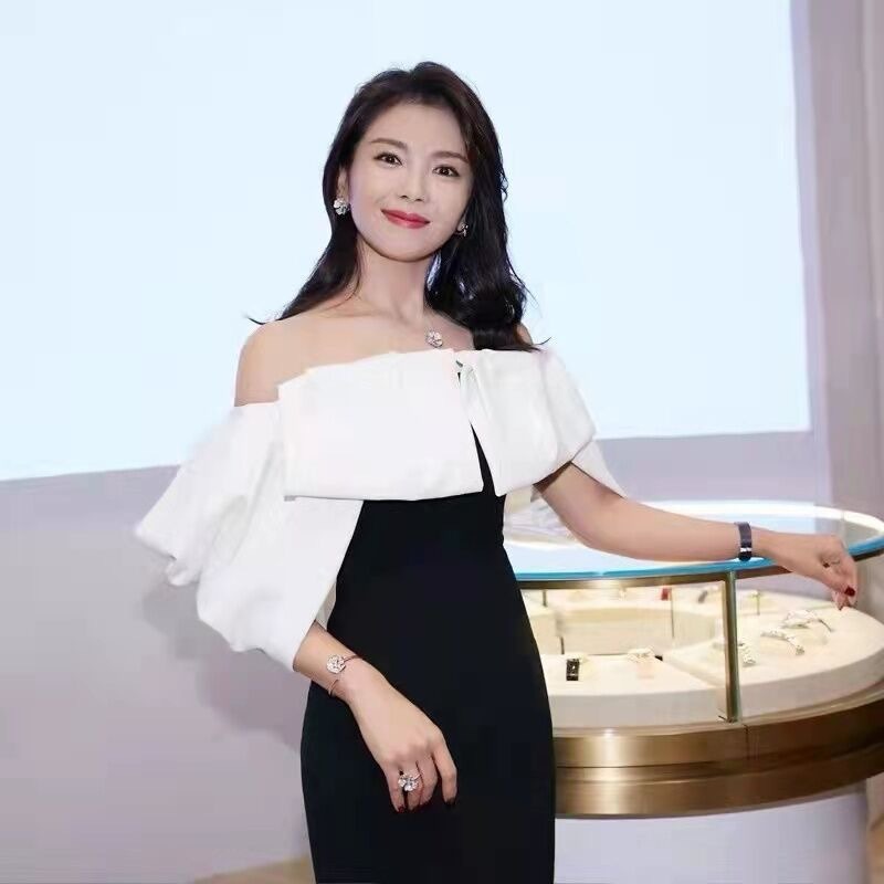 Hit Color Dresses For Women Slash Neck Short Sleeve High Waist Patchwork Ruffles Slimming Dress